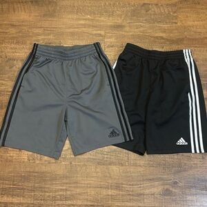 adidas Youth 2-Pack 3 Stripes Sports Basketball Shorts